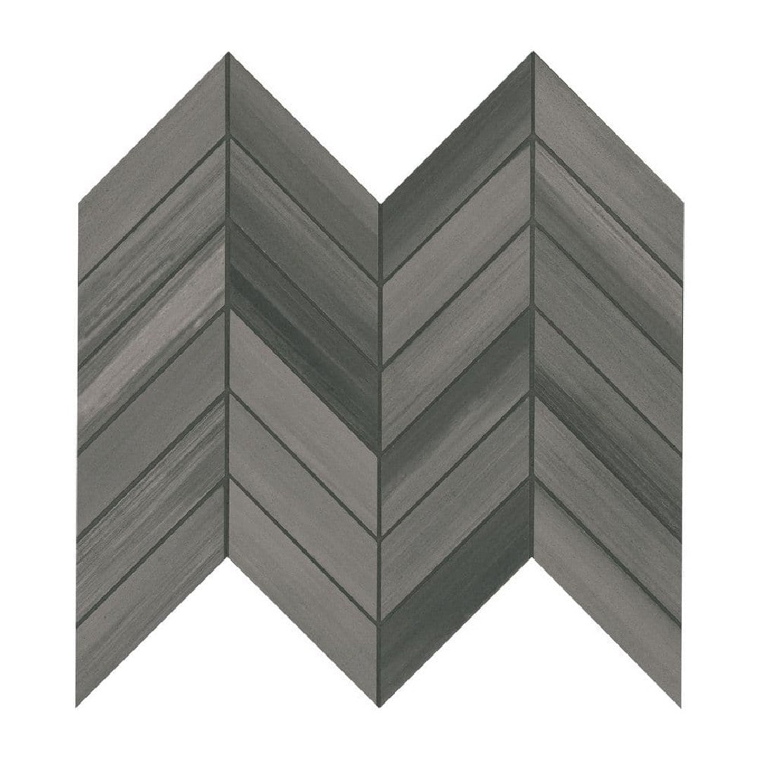 MS International Watercolor 12" x 15" Matte Chevron Porcelain Mosaic