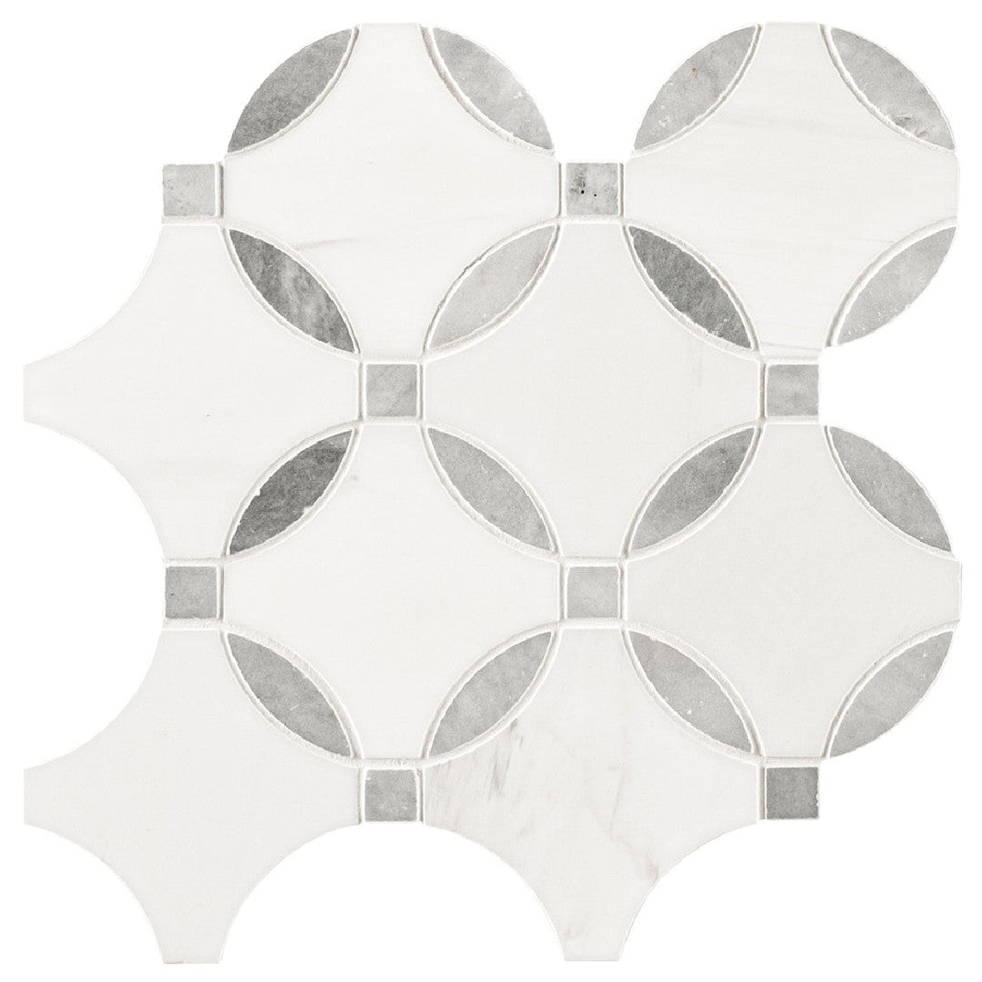 MS International Bianco Dolomite 10.25" x 10.25" Marble Mosaic