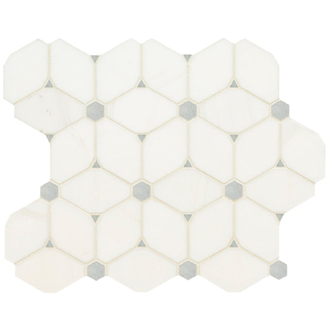 MS International Bianco Dolomite 11" x 13" Marble Mosaic