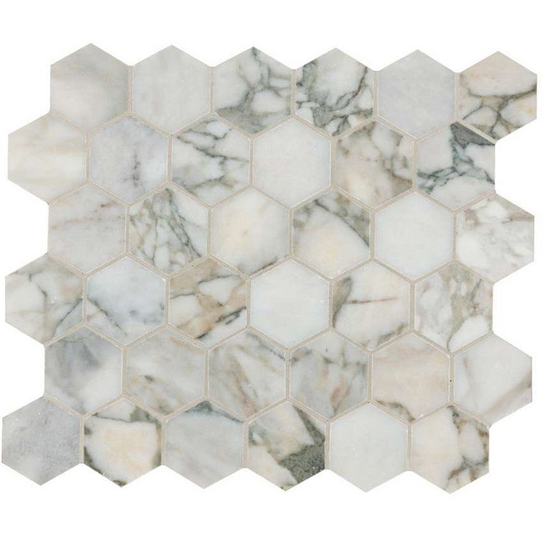 MS International Coronado 10" x 12" Honed 2" Hexagon Marble Tile