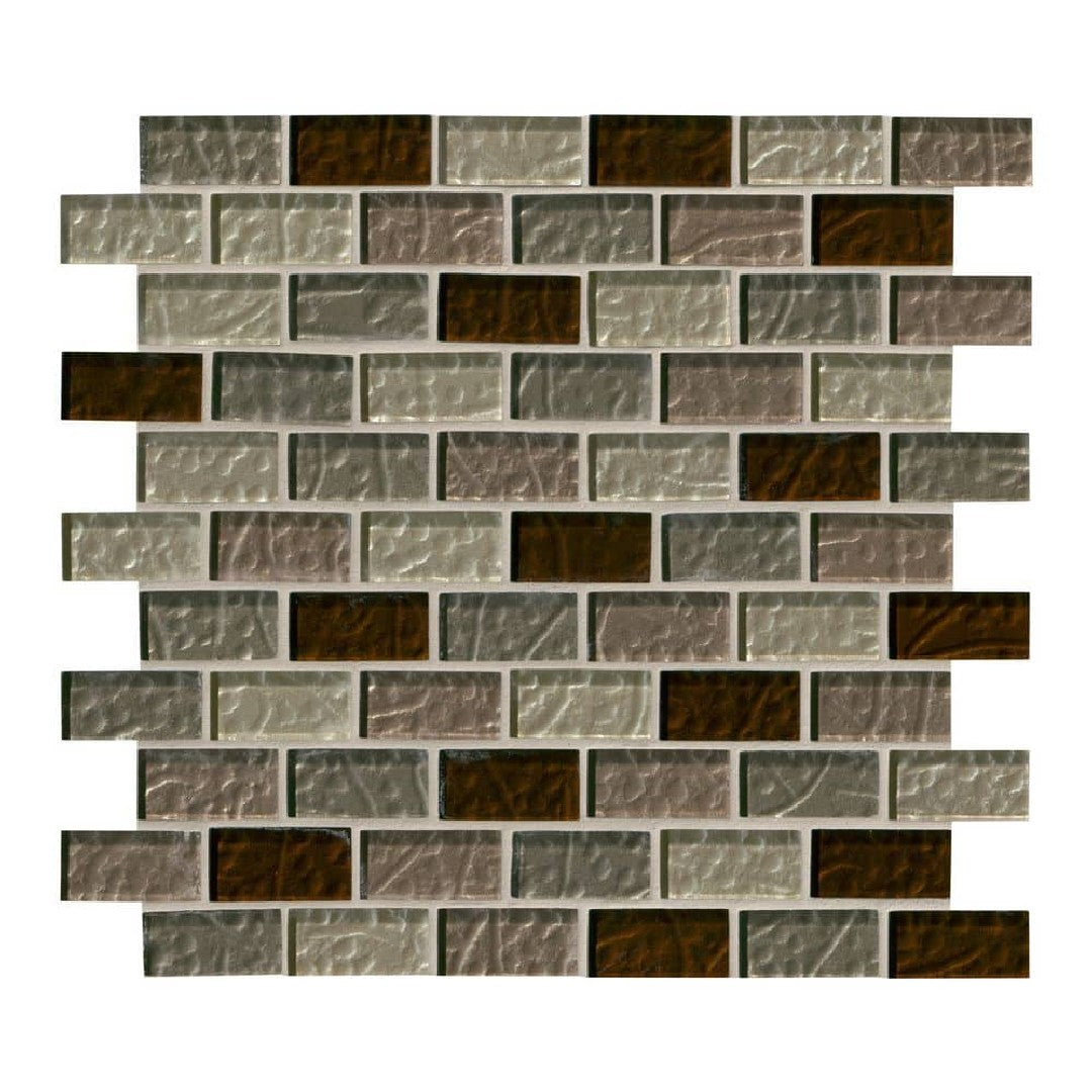 MS International Ayres Blend 12" x 12" Brick Glass Mosaic