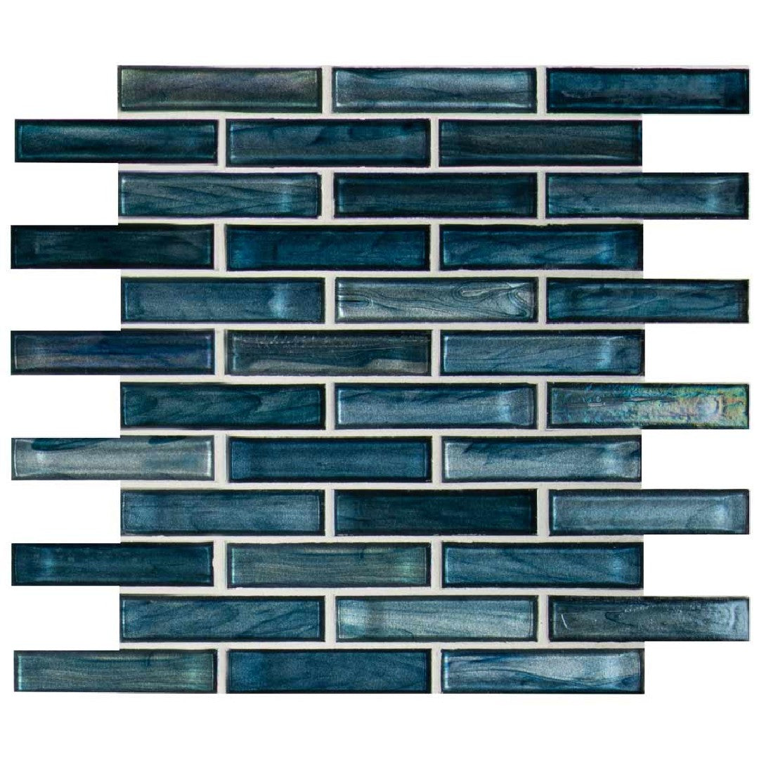 MS International Oasis Blast 12" x 12" Brick Glass Mosaic