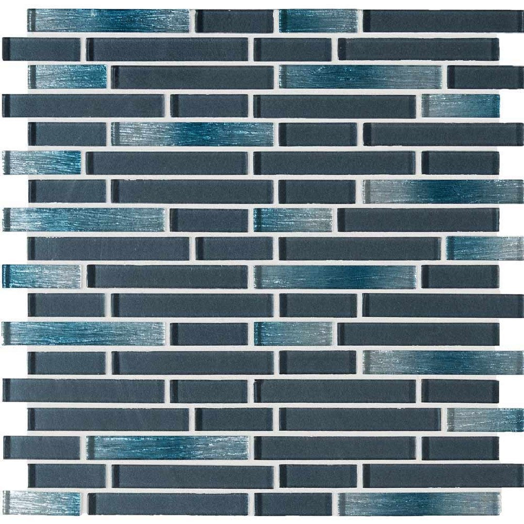 MS International Harbor Celeste 11.75" x 12" Linear Glass Mosaic