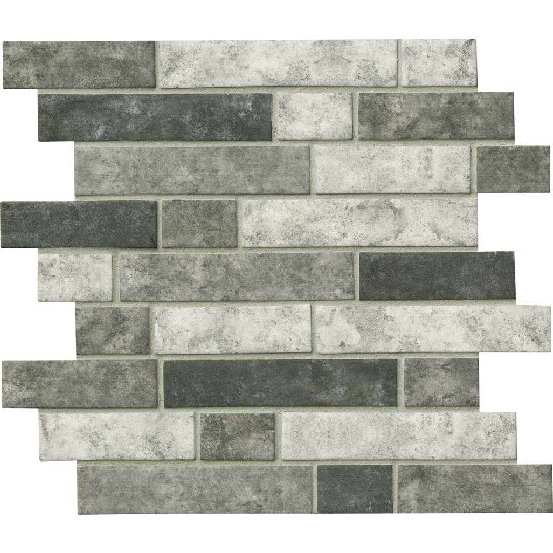 MS International Urban Tapestry 11.81" x 11.81" Linear Glass Mosaic