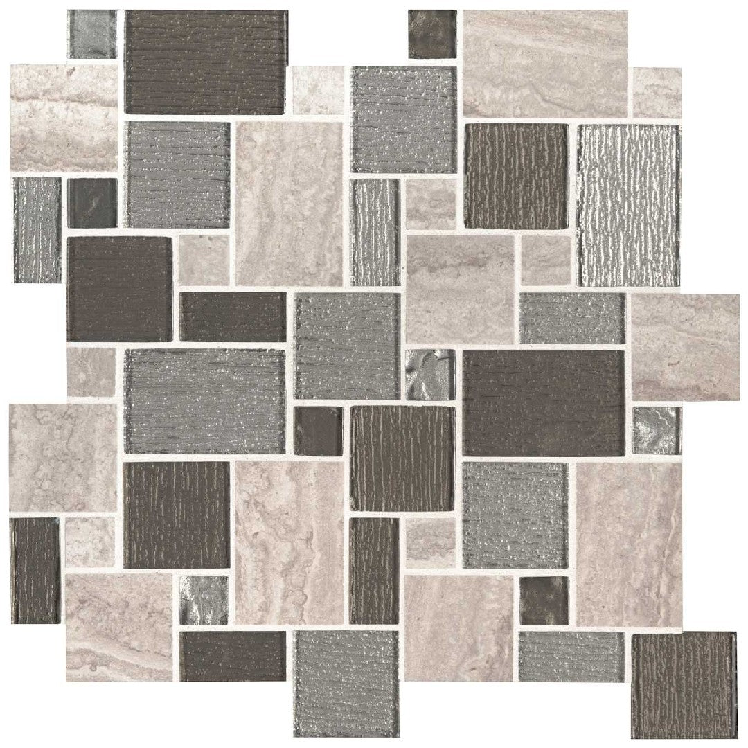 MS International Decorative Blend 11.73" x 11.73" Glass & Stone Mosaic
