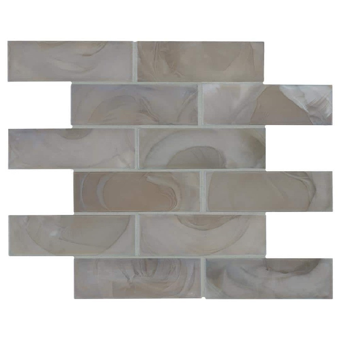 MS International Opalina 11.75" x 11.75" Brick Glass Mosaic