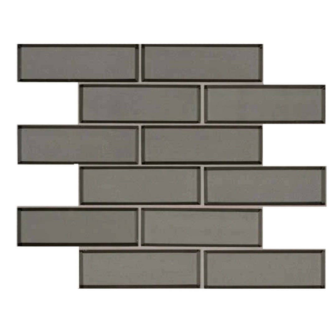 MS International Champagne 11.73" x 11.73" Glossy Brick Glass Mosaic