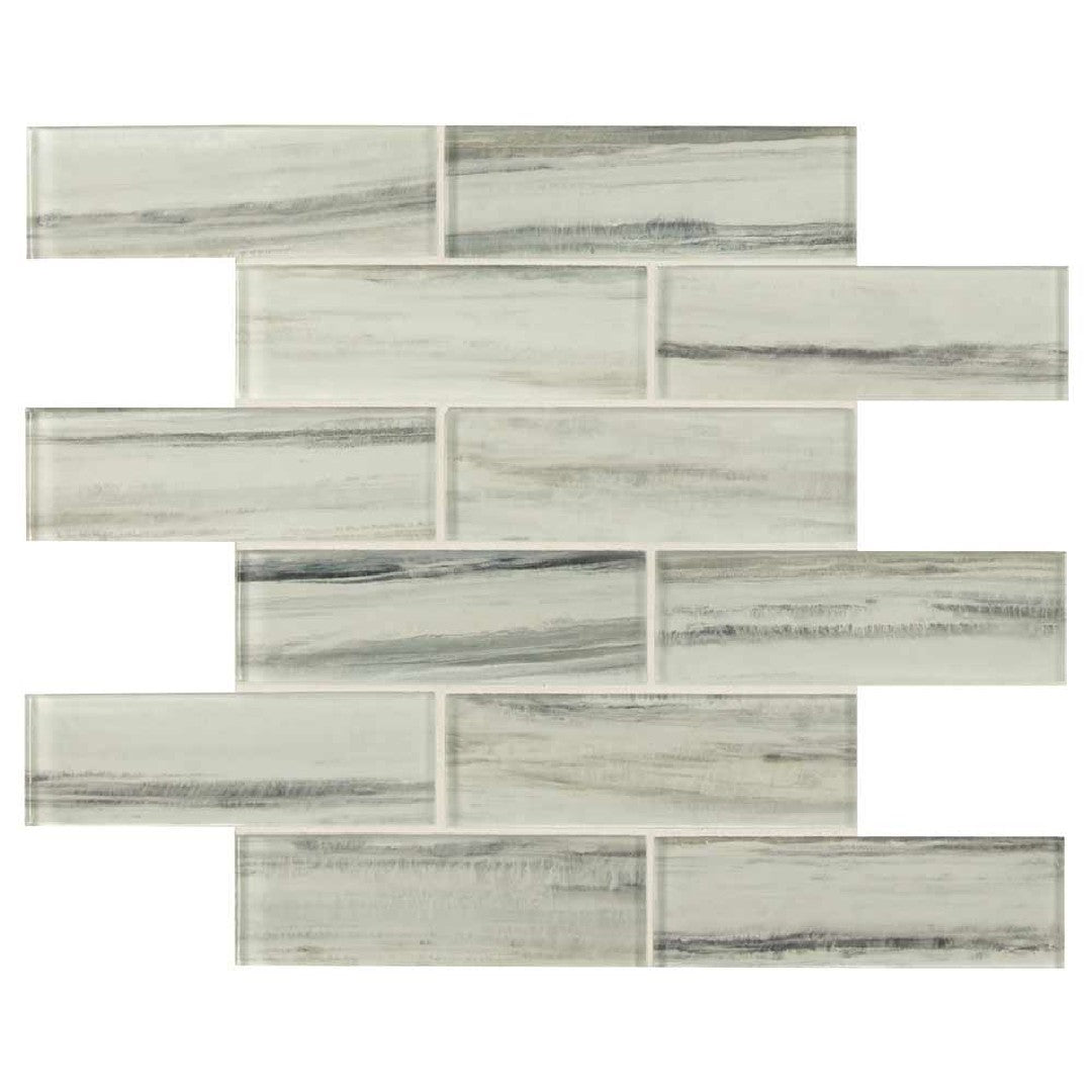 MS International Malta Cliffs 11.81" x 11.81" Brick Glass Mosaic