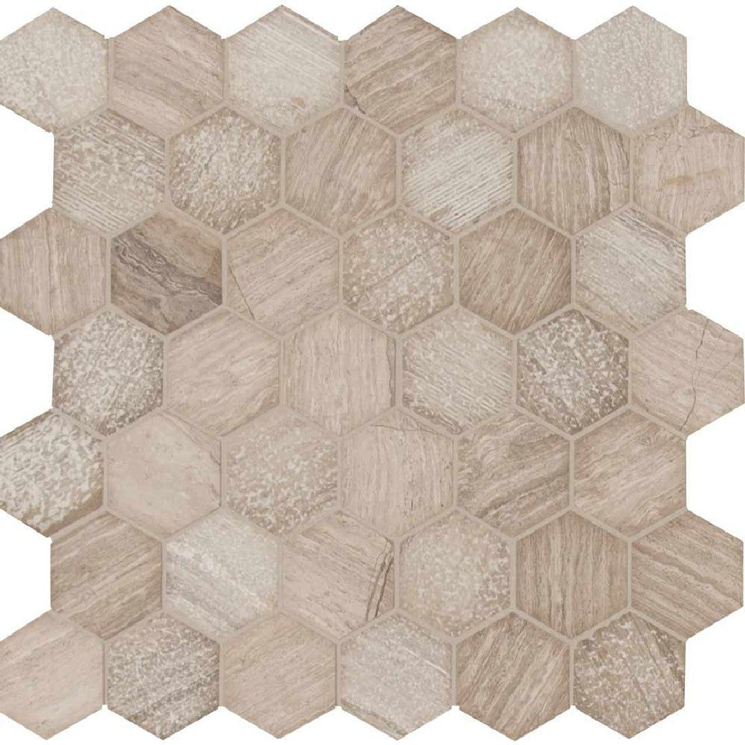 MS International Honey Comb 12" x 12" Marble 2" Hexagon Mosaic