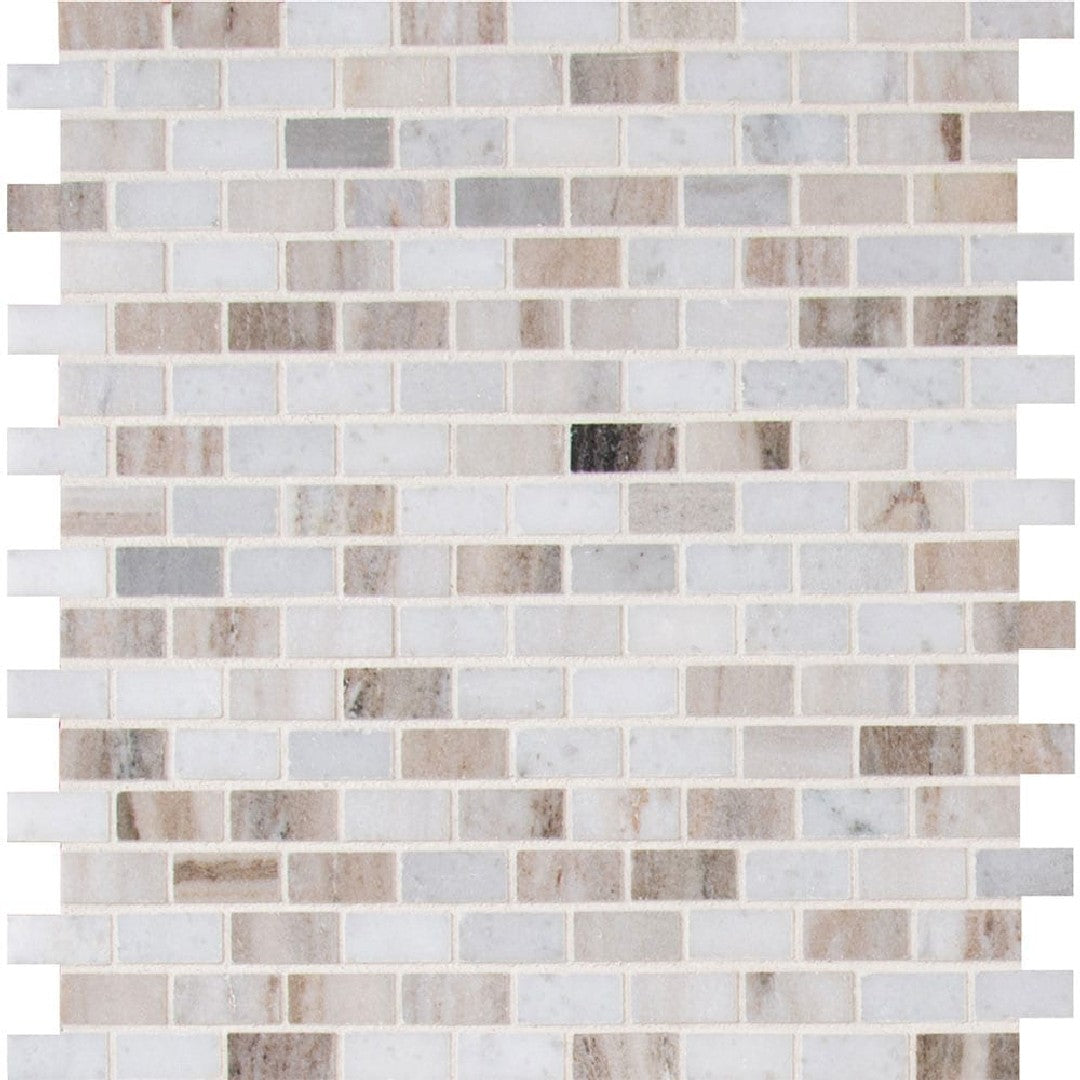 MS International Palisandro 12" x 12" Polished Marble Mosaic
