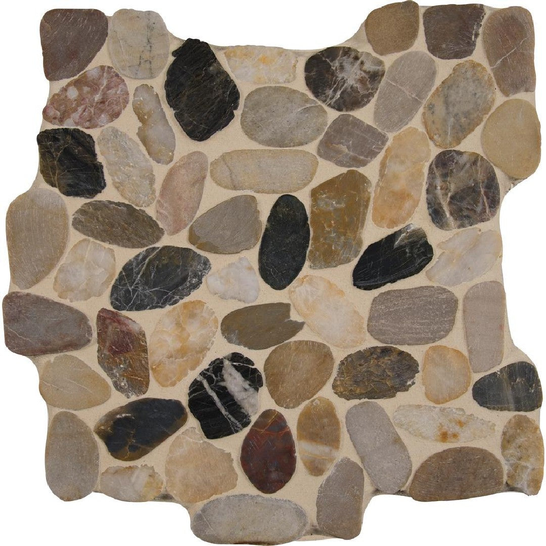 MS International Rio Lago 12" x 12" Tumbled Natural Stone Mosaic