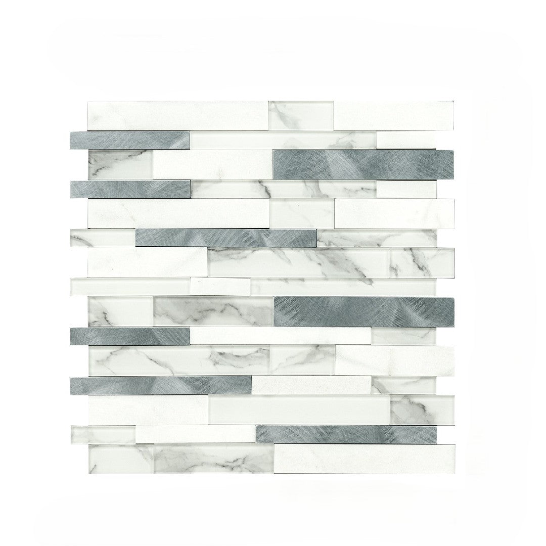 MS International Denali 12" x 12" Peel & Stick Marble Mosaic