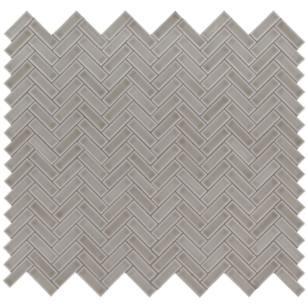 MS International Highland Park 11.30" x 12.56" Glossy Herringbone Ceramic Mosaic