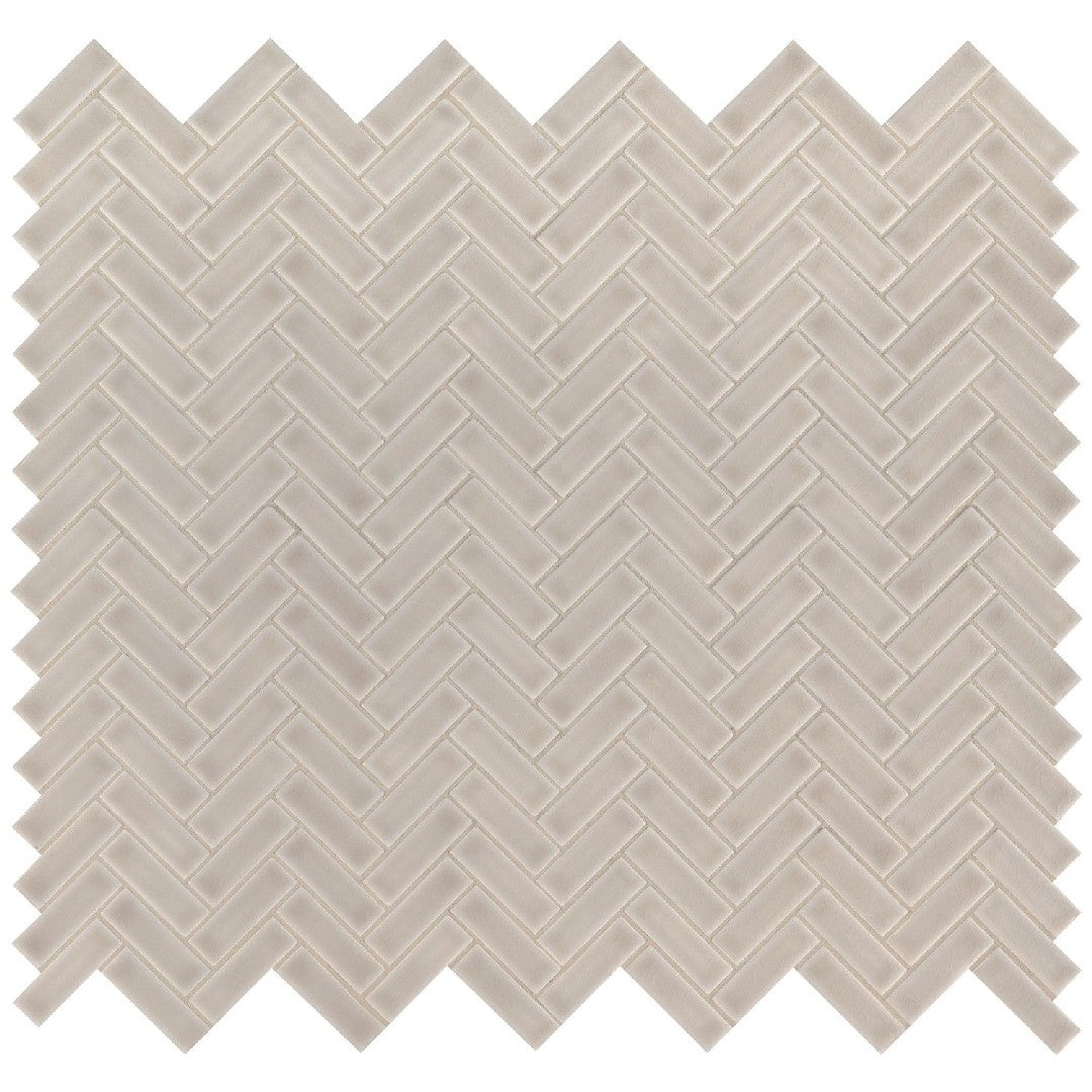 MS International Highland Park 11.30" x 12.56" Glossy Herringbone Ceramic Mosaic