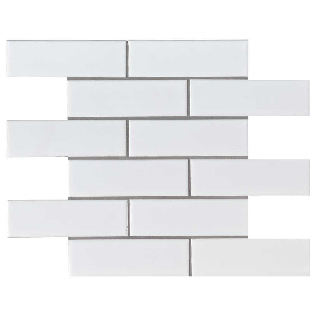 MS International Domino Retro 9.96" x 13.11" Matte Brick Porcelain Mosaic