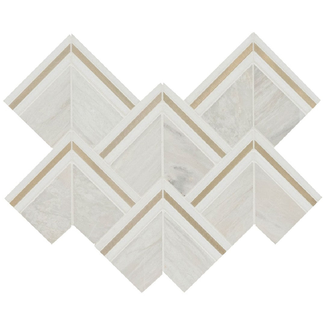 MS International Luxor 10" x 14" Geomatric Natural Stone Mosaic
