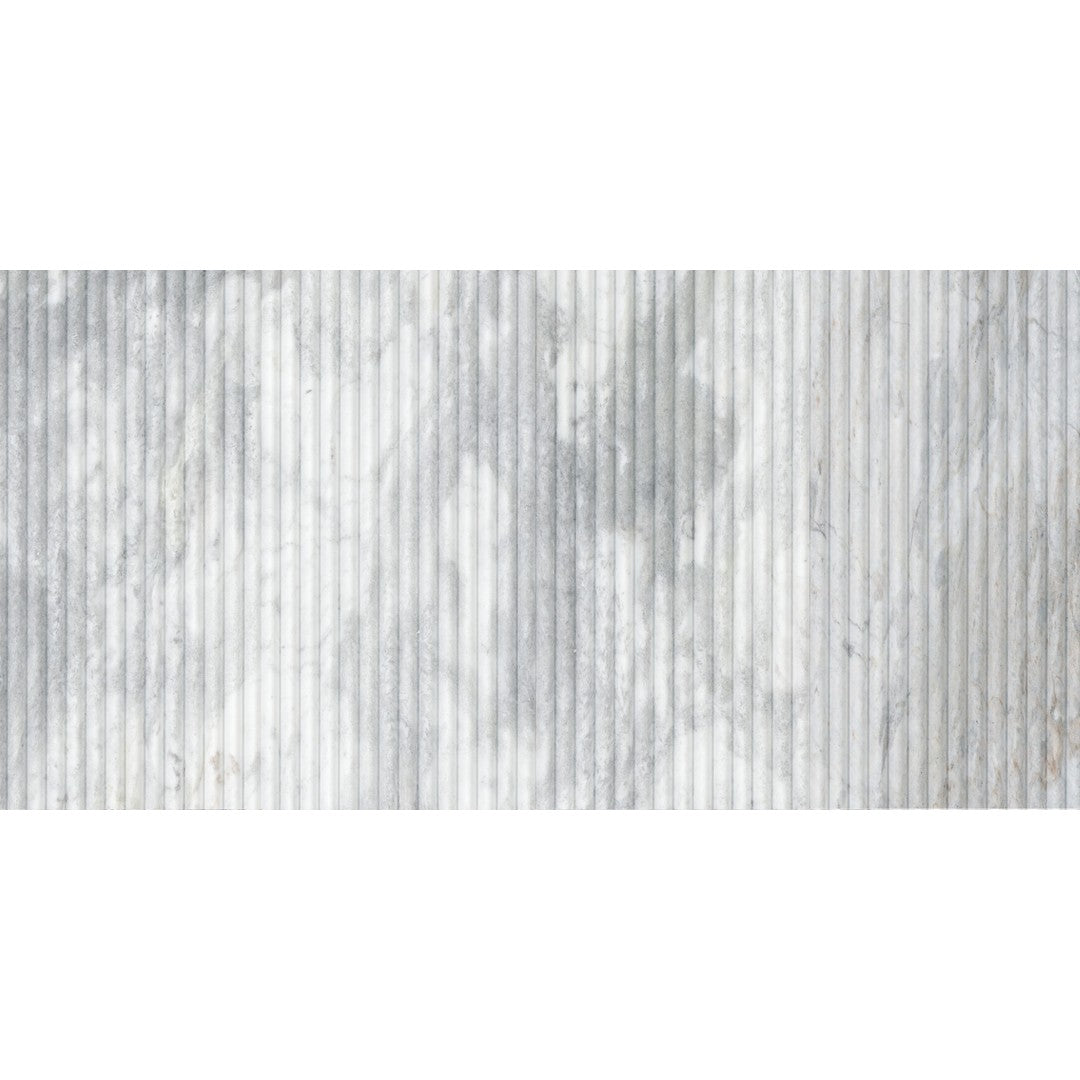 MS International Capri Blue 12" x 24" Honed Marble Fluted Tile