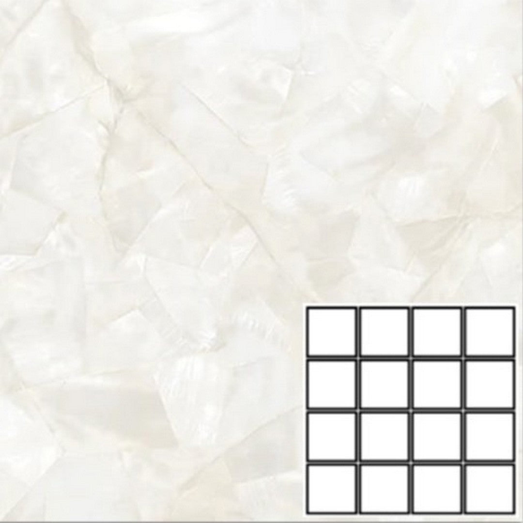 Tesoro Mother Of Pearl 12" x 12" Rectified Matte Porcelain 3" Mosaic
