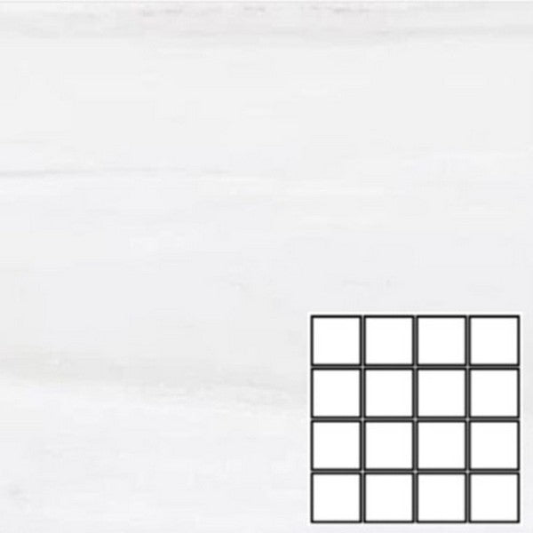 Tesoro Whisteria 12" x 12" Rectified Matte Porcelain 3" Mosaic