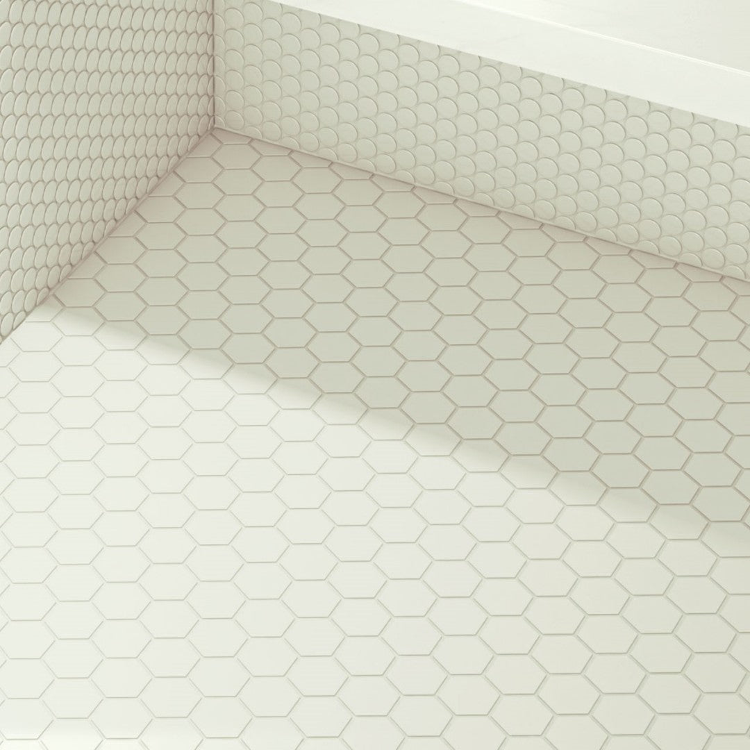 Crossville-Multiplier-10.7-x-12.84-Gloss-Porcelain-2-Hexagon-White