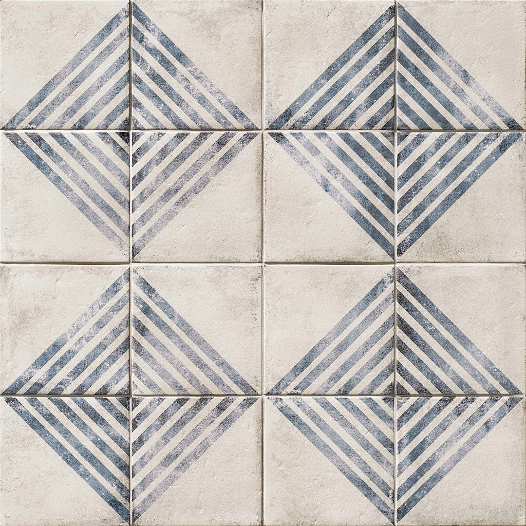Bedrosians Vivace 9" x 9" Pressed Matte Porcelain Deco Tile