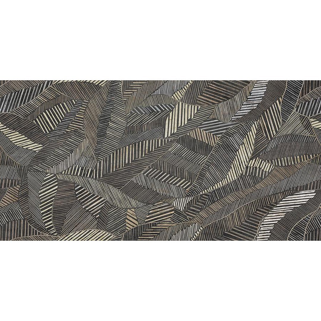 Tesoro Tinsel 24" x 48" Rectified Glossy Porcelain Leaf Wall Tile