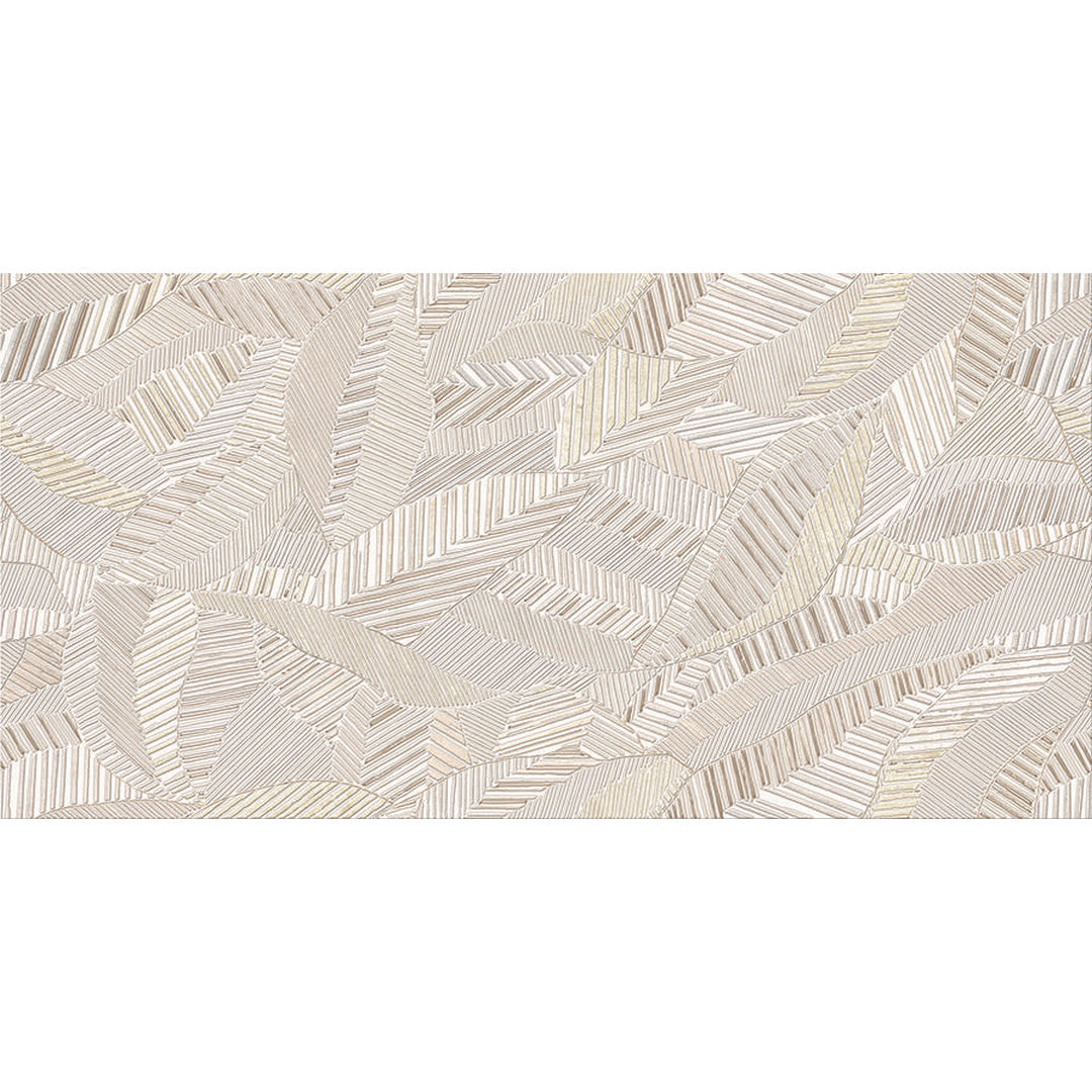 Tesoro Tinsel 24" x 48" Rectified Glossy Porcelain Leaf Wall Tile