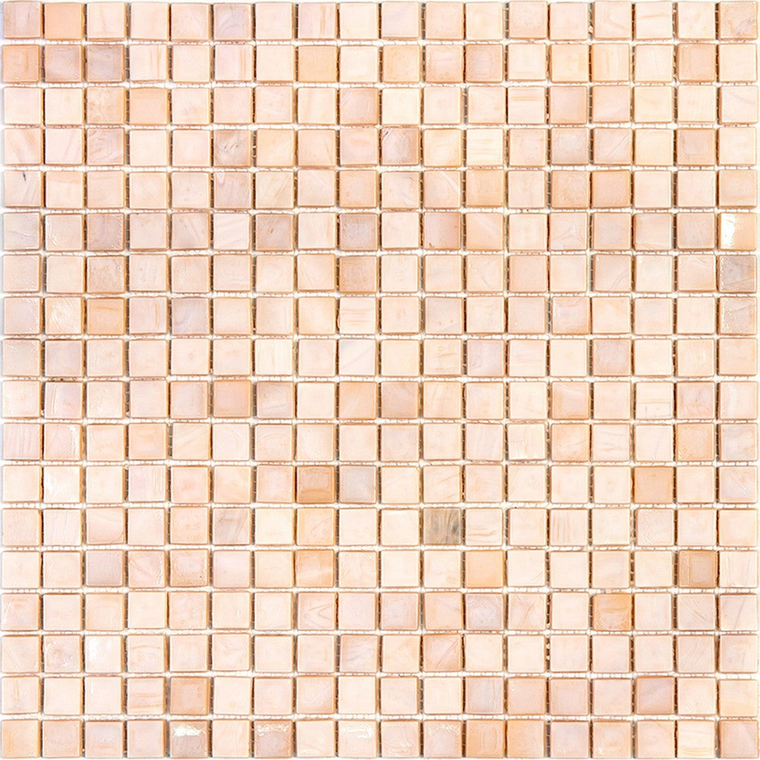 Mir Alma Solid Color Nibble Beige 11.6" x 11.6" Glass 0.6" Mosaic