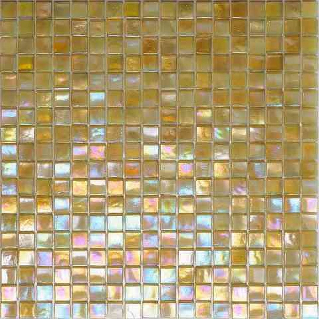 Mir Alma Solid Color Nibble Beige 11.6" x 11.6" Glass 0.6" Mosaic
