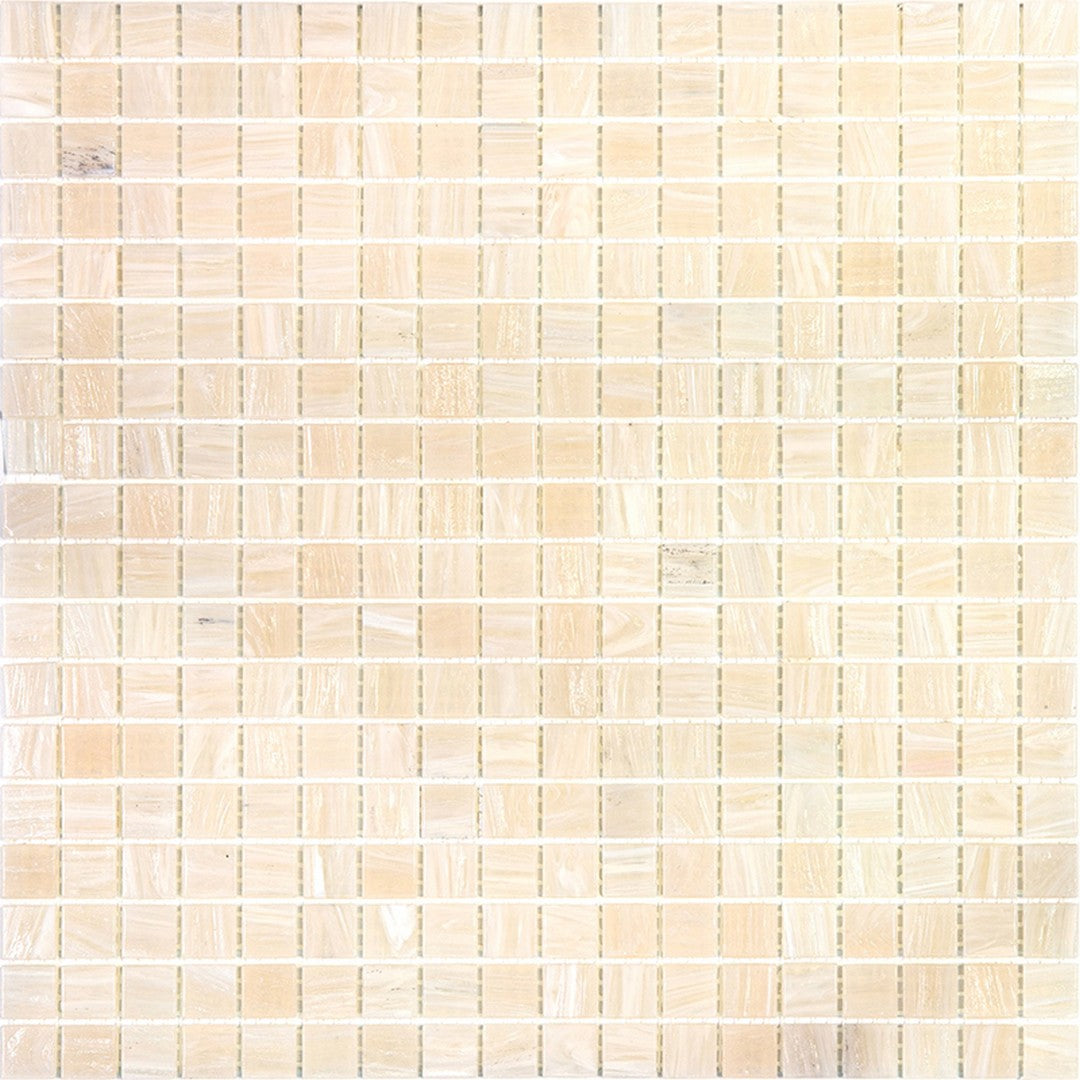 Mir Alma Solid Color Nibble Beige 11.6" x 11.6" Glass 0.6" Mosaic