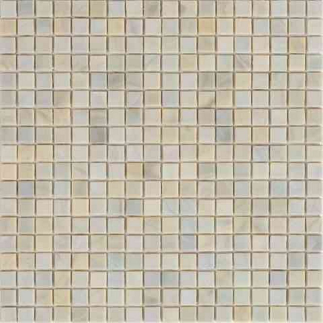 Mir Alma Solid Color Nibble Beige 11.6" x 11.6" Glass 0.6" Mosaic