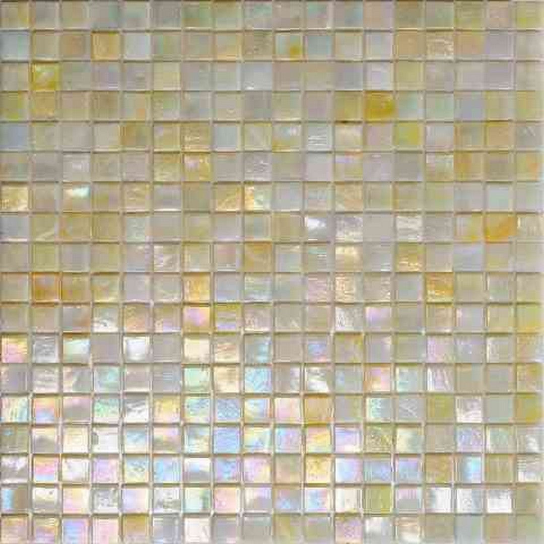 Mir Alma Solid Color Nibble Beige 11.6" x 11.6" Glass 0.6" Mosaic