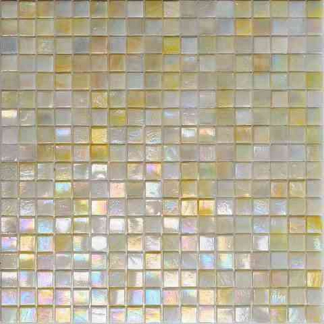 Mir Alma Solid Color Nibble Beige 11.6" x 11.6" Glass 0.6" Mosaic