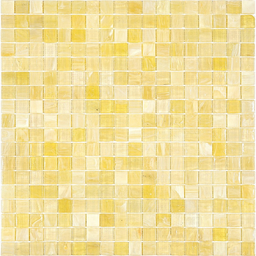 Mir Alma Solid Color Nibble Beige 11.6" x 11.6" Glass 0.6" Mosaic