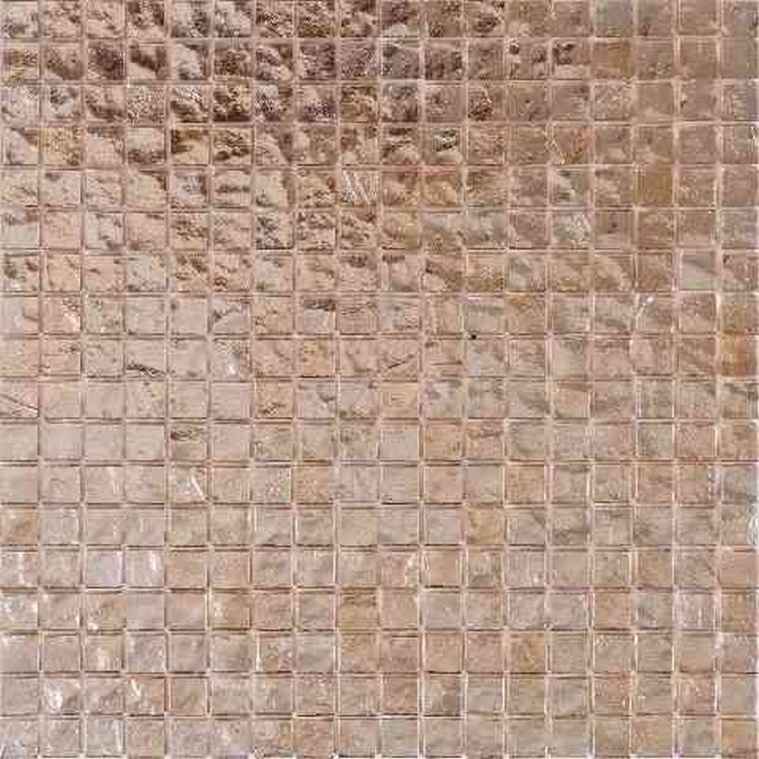 Mir Alma Solid Color Nibble Beige 11.6" x 11.6" Glass 0.6" Mosaic