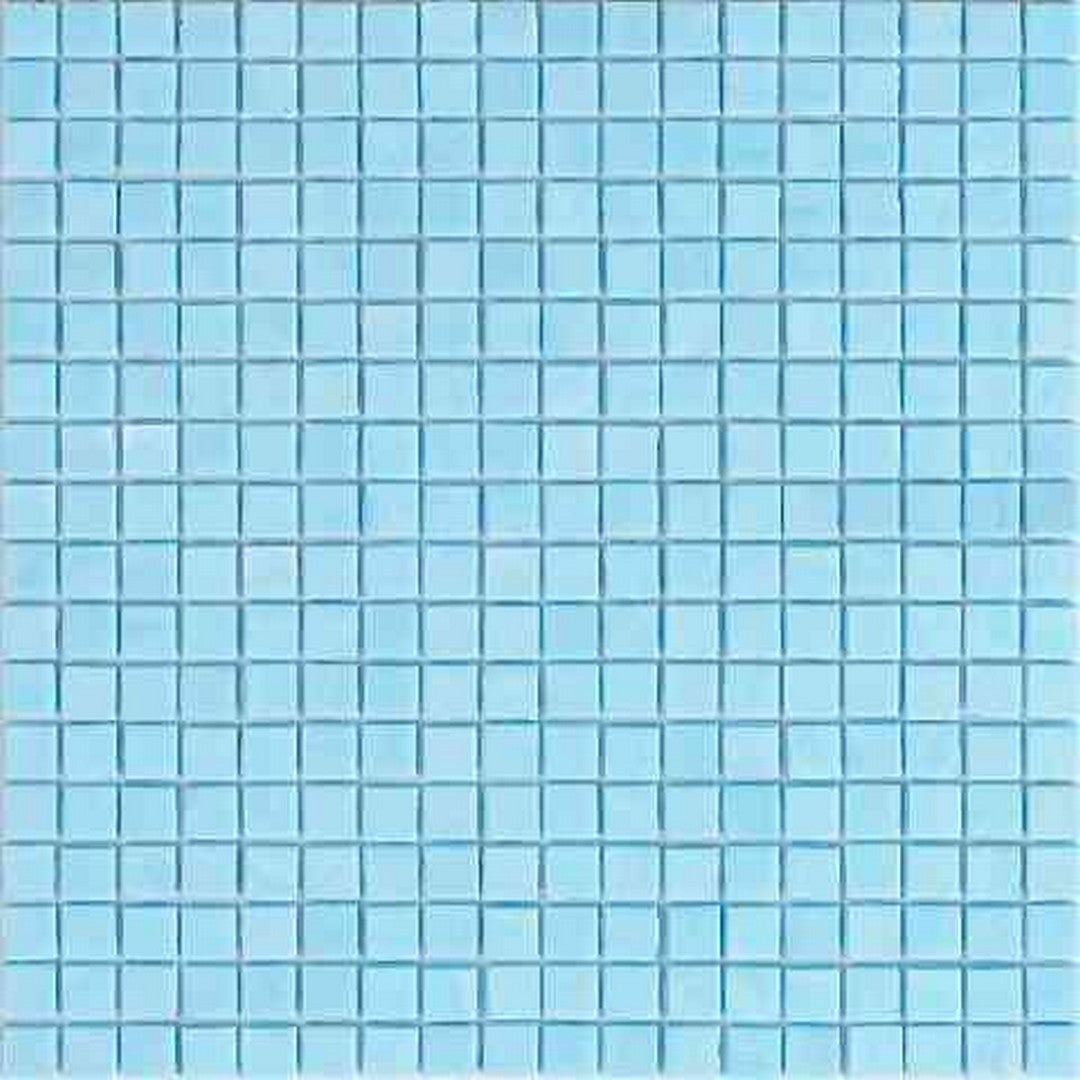 Mir Alma Solid Color Nibble Blue 11.6" x 11.6" Glass 0.6" Mosaic