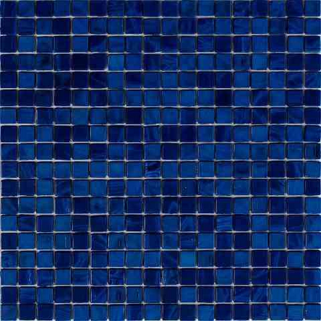 Mir Alma Solid Color Nibble Blue 11.6" x 11.6" Glass 0.6" Mosaic