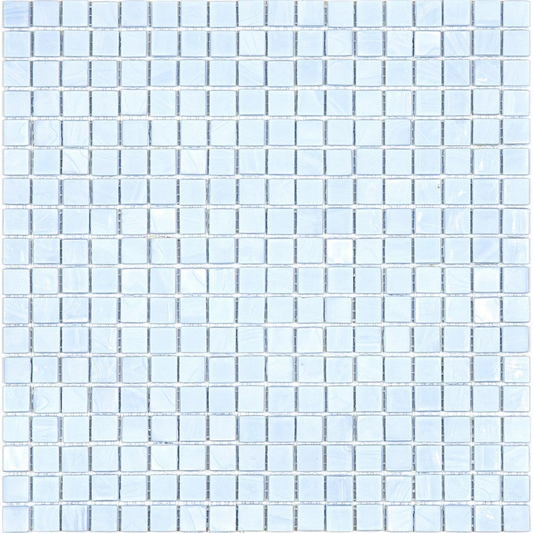 Mir Alma Solid Color Nibble Blue 11.6" x 11.6" Glass 0.6" Mosaic