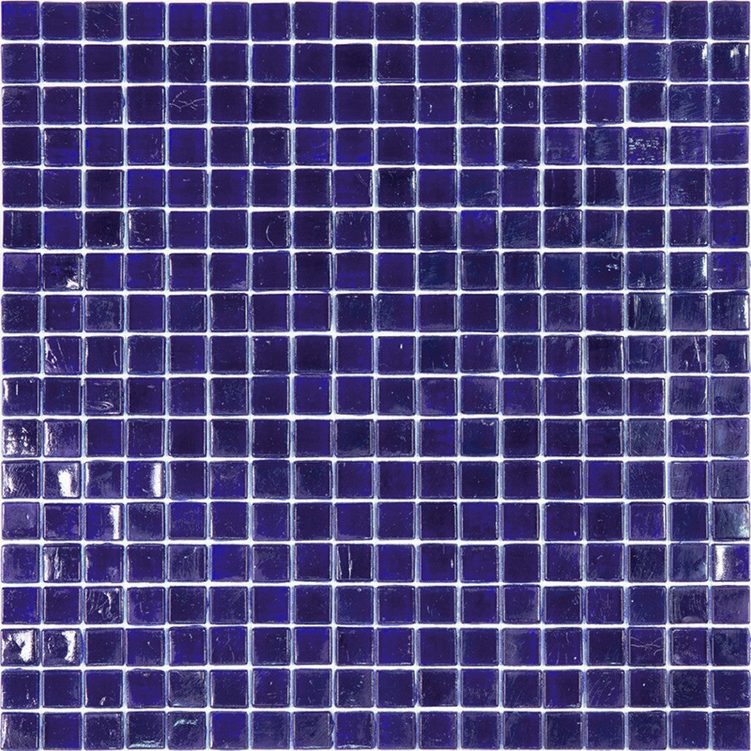 Mir Alma Solid Color Nibble Blue 11.6" x 11.6" Glass 0.6" Mosaic