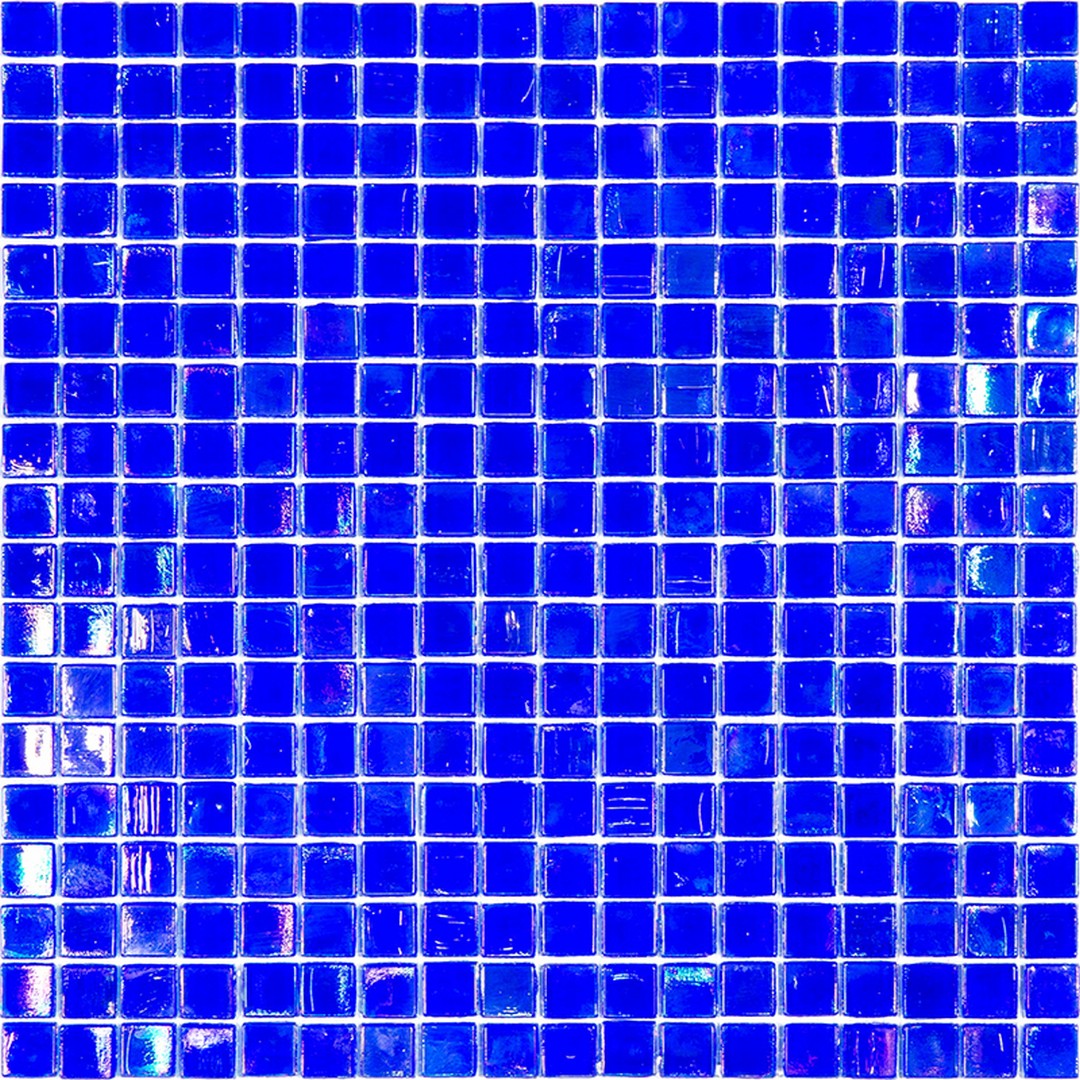 Mir Alma Solid Color Nibble Blue 11.6" x 11.6" Glass 0.6" Mosaic