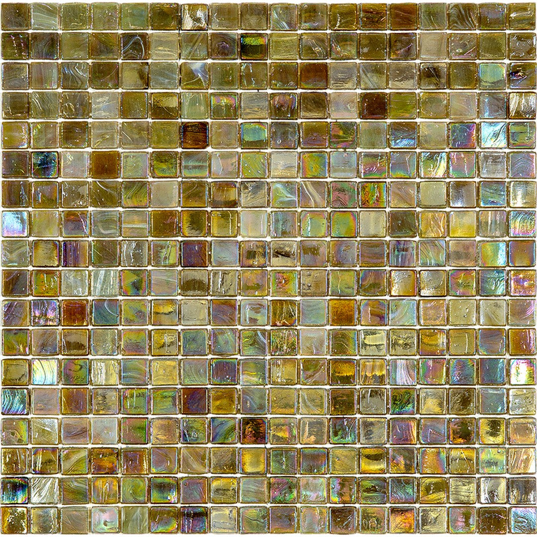 MiR Solid Color Nibble Brown 11.6" x 11.6" Glass 0.6" Mosaic