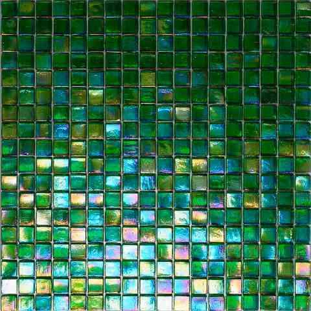 MiR Solid Color Nibble Green 11.6" x 11.6" Glass 0.6" Mosaic