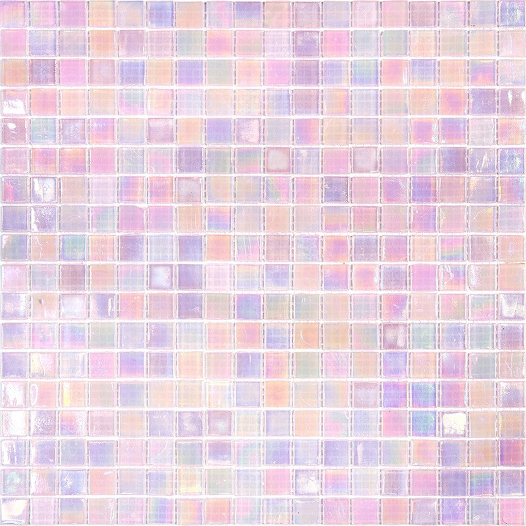 MiR Alma Solid Color Nibble Pink 11.6" x 11.6" Glass 0.6" Mosaic