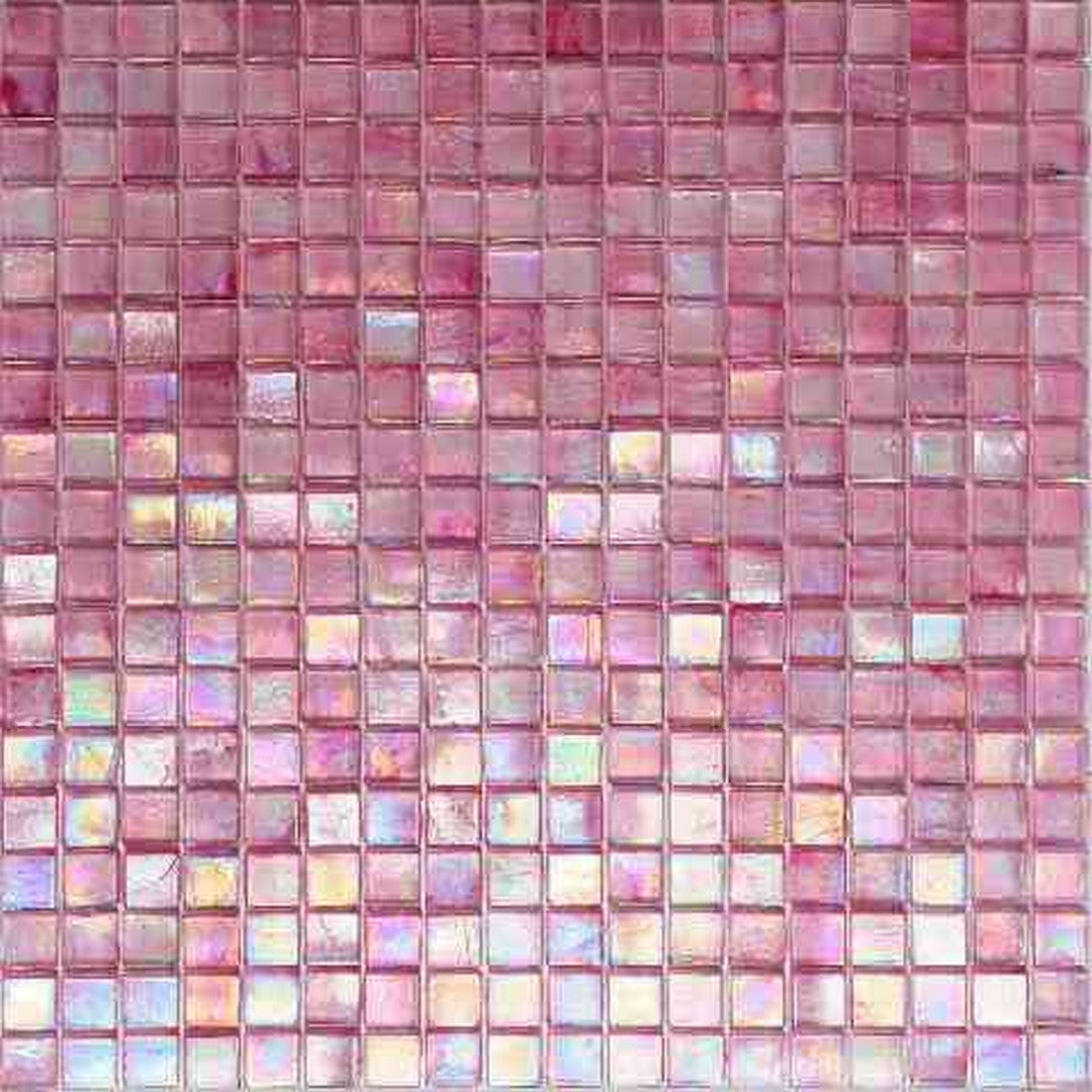 MiR Alma Solid Color Nibble Pink 11.6" x 11.6" Glass 0.6" Mosaic
