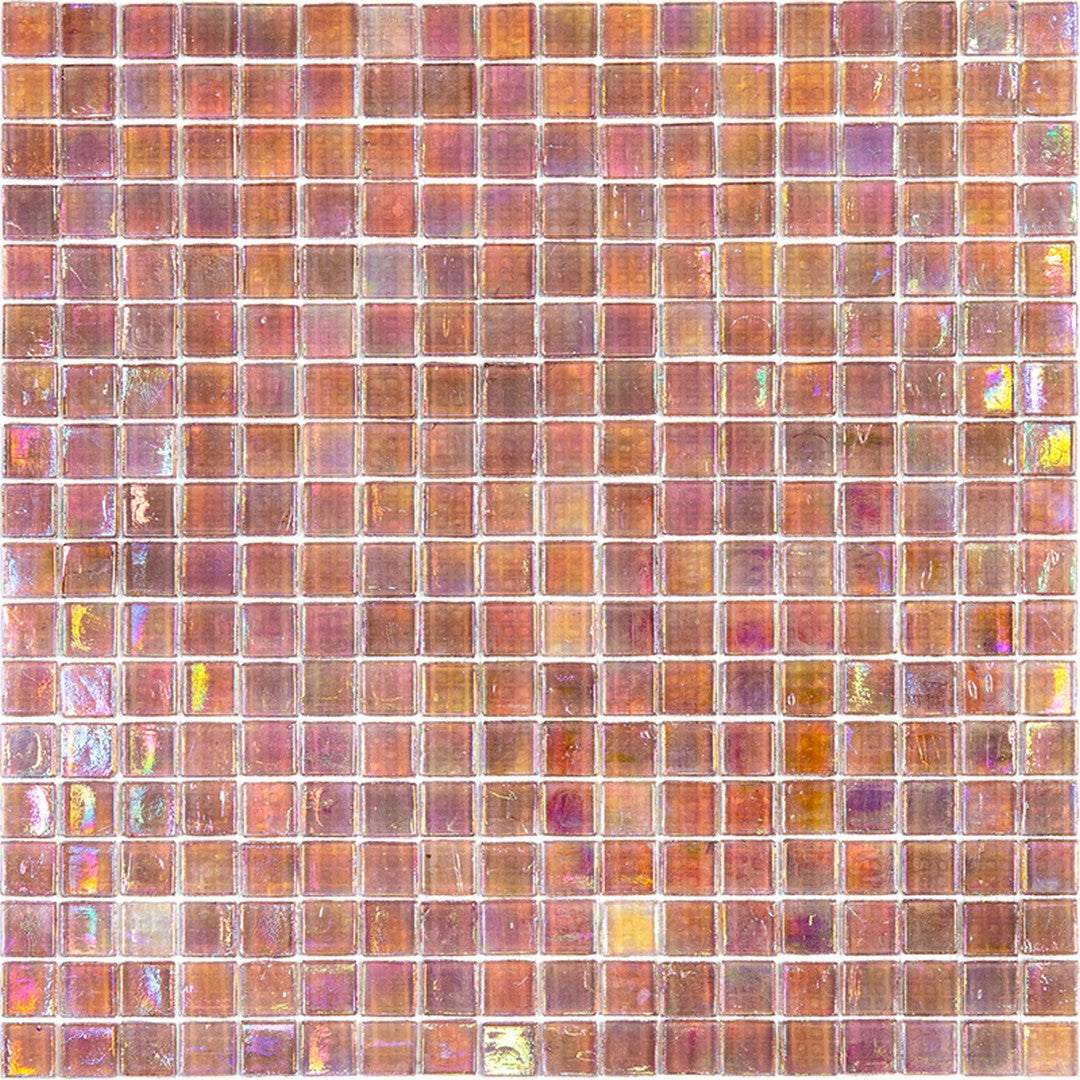 MiR Alma Solid Color Nibble Pink 11.6" x 11.6" Glass 0.6" Mosaic