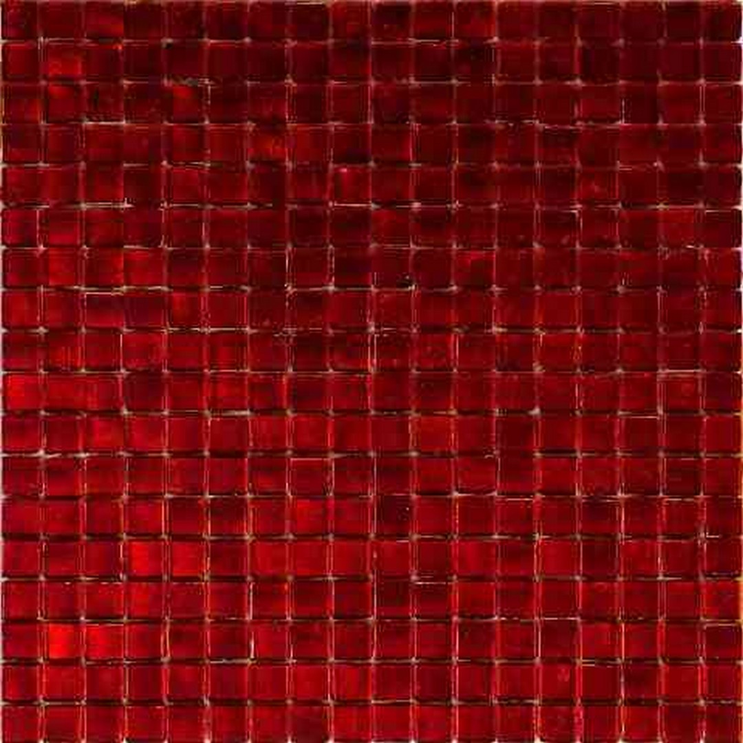 MiR Solid Color Nibble Red 11.6" x 11.6" Glass 0.6" Mosaic