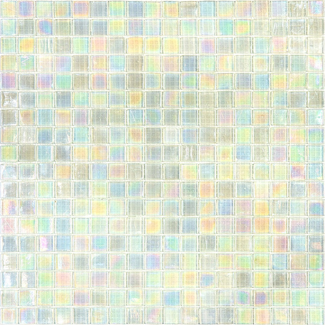 MiR Solid Color Nibble White 11.6" x 11.6" Glass 0.6" Mosaic