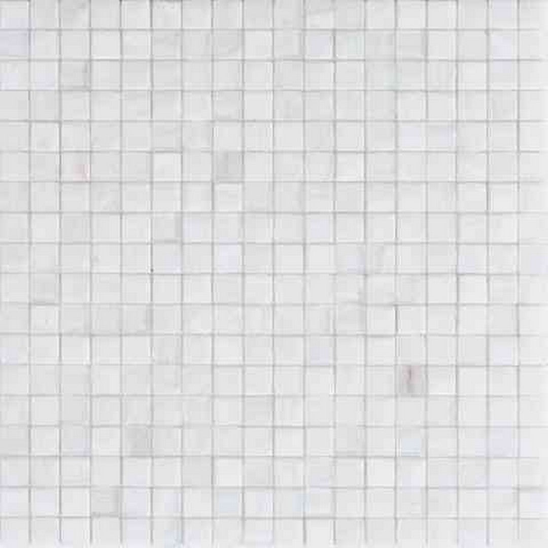 MiR Solid Color Nibble White 11.6" x 11.6" Glass 0.6" Mosaic