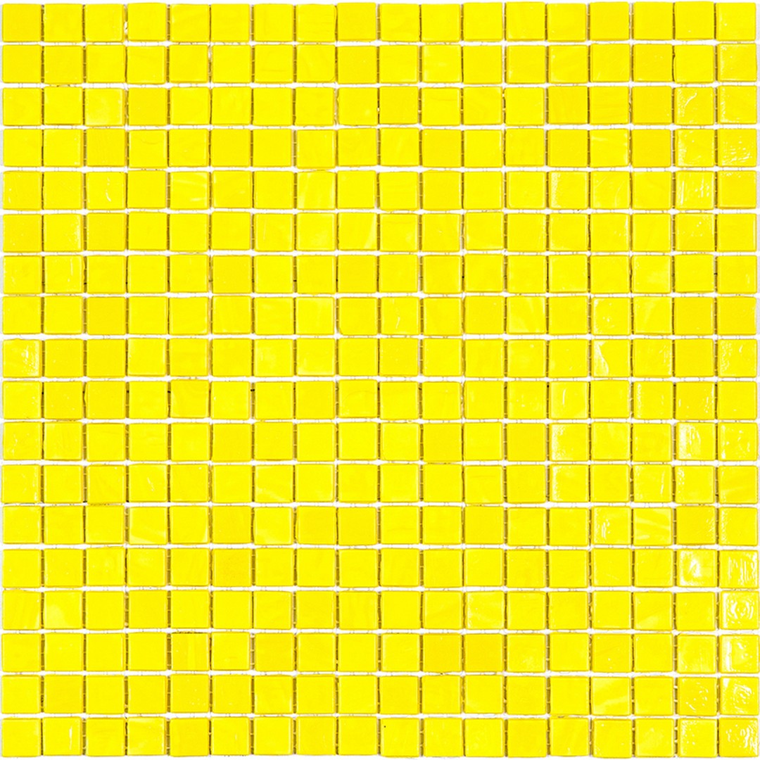 MiR Solid Color Nibble Yellow 11.6" x 11.6" Glass 0.6" Mosaic