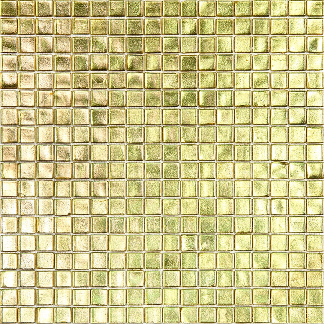 MiR Solid Color Nibble Yellow 11.6" x 11.6" Glass 0.6" Mosaic